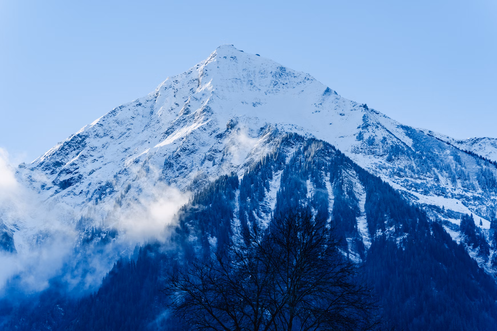 A beautiful mountain sunset